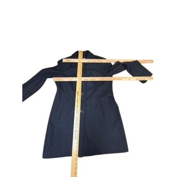 "St Johns Bay" Charcoal Wool Blend Peacoat Jacket Size L Old Money Quiet Luxury - Picture 11 of 12